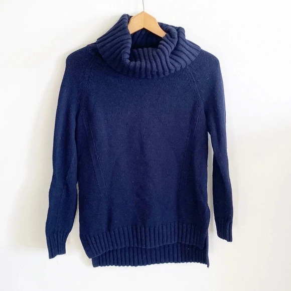 Loft navy blue Cowl Sweater Tunic size small - Picture 2 of 5